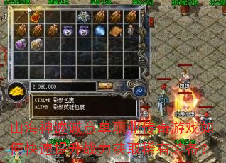 ɽ���񼣳��ⵥְҵ������Ϸ��ο�������ս����ȡϡ��װ����